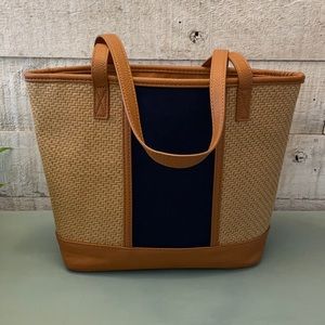 Thirty one summer basket weave zippered bag